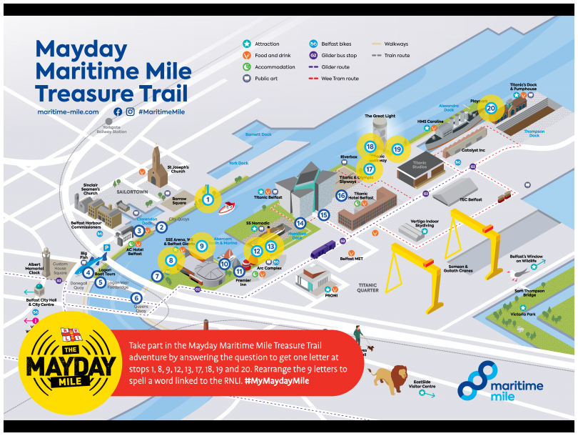 Mayday Maritime Mile Treasure Trail Map