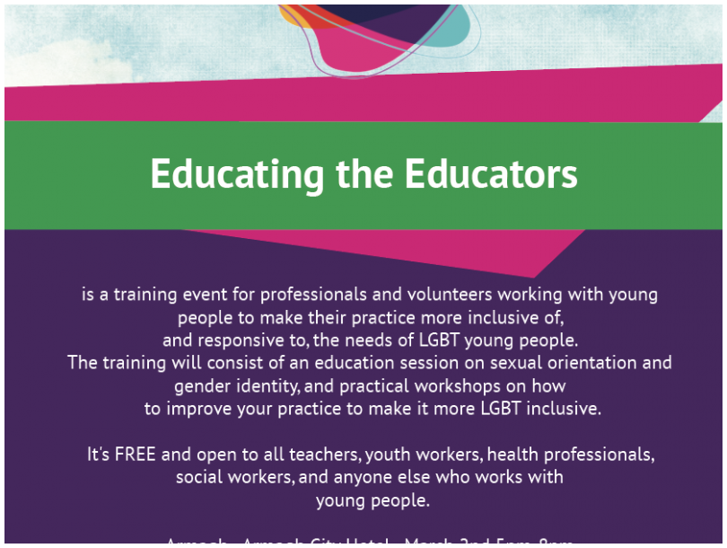 Educating the Educators LGBT Training Event - Armagh