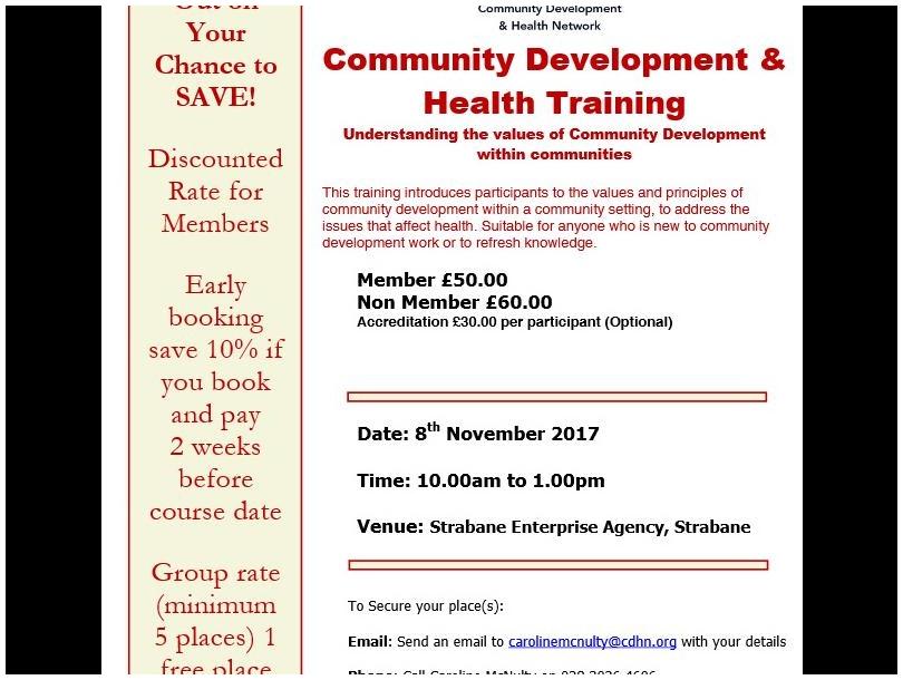CDHN's - Community Development & Health Training - Strabane