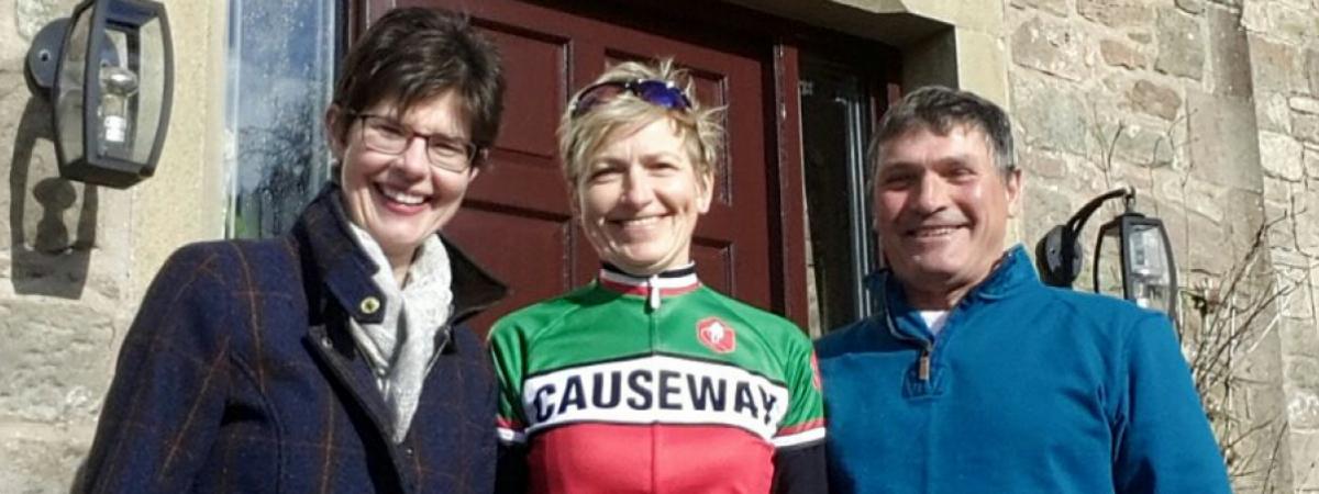 Vivienne Gilholm C&V Developments LTD, Susan Morgan Causeway Cycle Club and Colin Gilholm C&V Developments LTD.