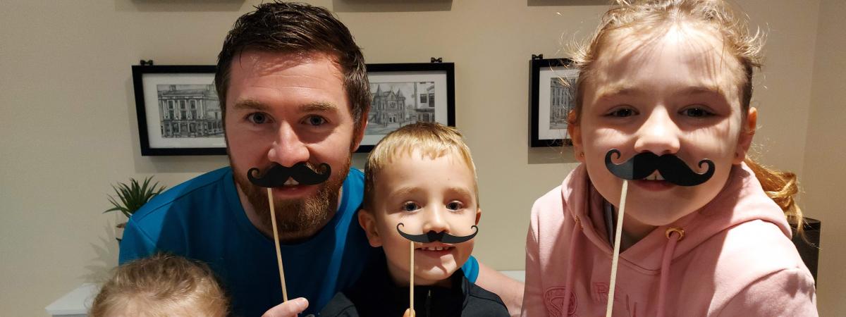 Anthony Stuart and his children grow a Tache for Cash!