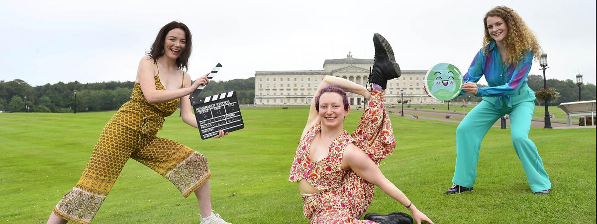 From left: Jacinta Hamley, Rebecca-Jane McMonagle and Jemma McClelland have each developed activism projects ahead of COP26 (the UN Climate Change Conference) in November, having taken part in all-island social action training through the British Council and Co-operation Ireland.
