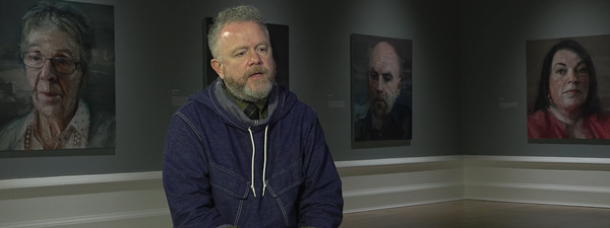 Artist Colin Davidson discussing his exhibition 'Silent Testimony'
