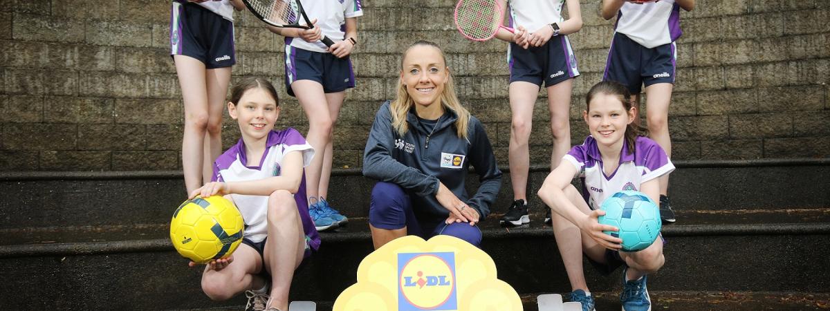 Students at Mount Lourdes Grammar School were among the first to receive the series of workshops earlier this week, delivered by Olympic steeplechaser Kerry O’Flaherty. Pictured alongside Lidl Northern Ireland Sport for Good mentor Kerry O’Flaherty are Mount Lourdes Grammar School pupils Grace Connolly, Orlagh Kelly, Eden Davis, Grainne Gallagher, Ava Hennessy and Maille Hennessy.