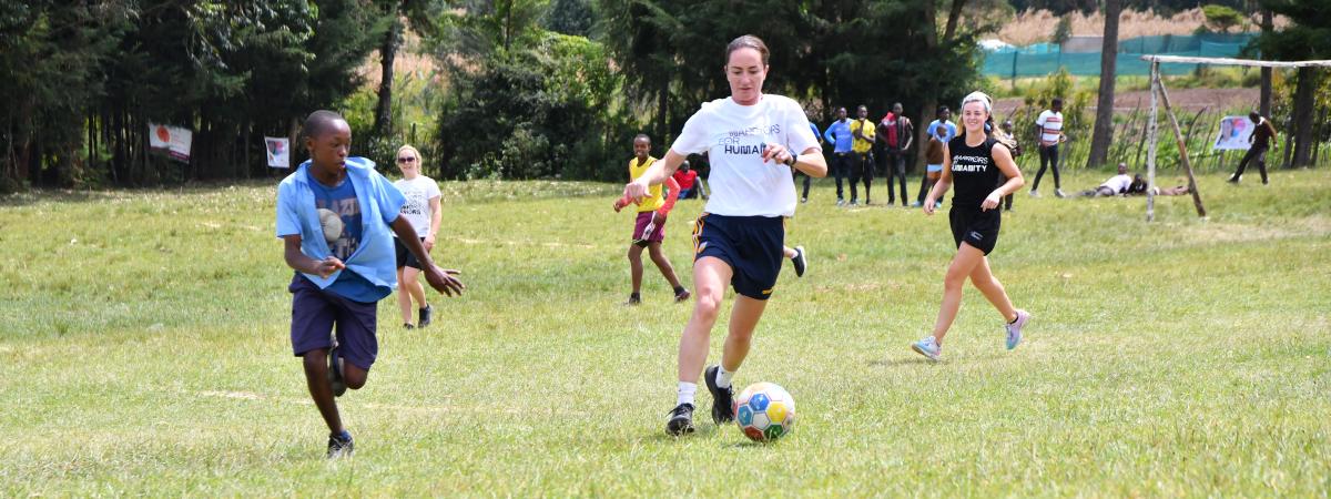 Jane Adams at the Plant the Planet Games with Self Help Africa in Kenya. www.selfhelpafrica.org