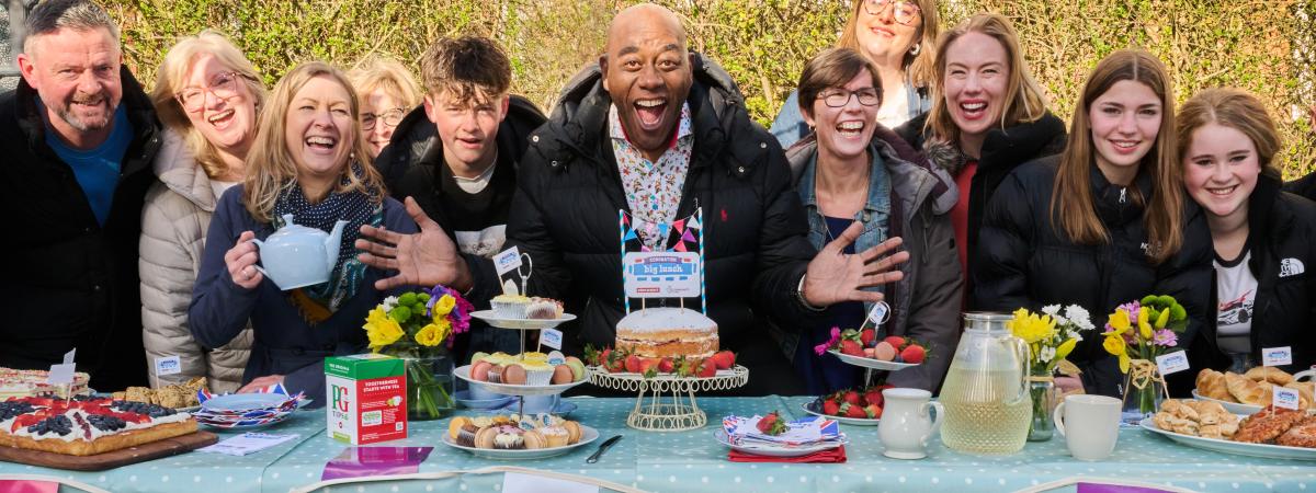 Ainsley Harriott, Ambassador to The Big Lunch and Coronation Big Lunch, is urging the people of NI to take part in a 'Big Knock' to invite neighbours to join in Coronation Big Lunch celebrations. www.coronationbiglunch.com