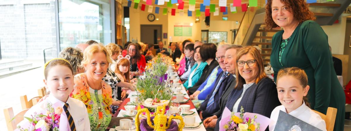 Grainne McCloskey, Country Manager for Scotland and Northern Ireland at Eden Project Communities, is pictured with The Big Lunch volunteers who attended a very special celebration at Enniskillen Castle in Fermanagh, which saw The King and Queen honour people volunteering in their communities and celebrating the rich heritage of Fermanagh. The Big Lunch is an idea from Eden Project made possible by National Lottery and this event comes just ahead of the Month of Community which runs throughout June.