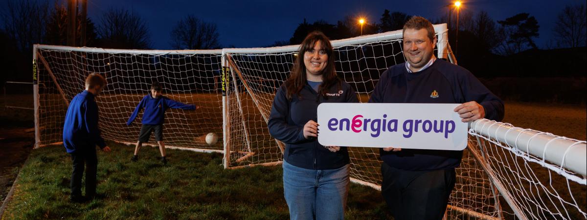 Pictured with Second Comber Boys’ Brigade members is Energia Group representative Lauren Donnelly and Stephen Cowden (Second Comber Boys’ Brigade Captain).