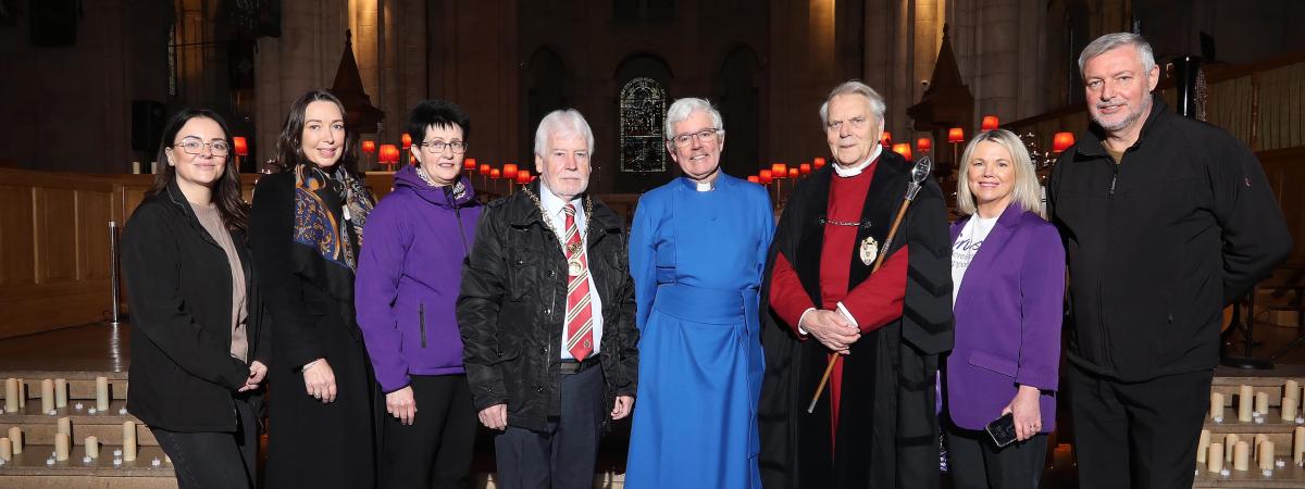 James Brown & Sons hosted a candlelit service, ‘Light Up The Night’, in St Anne’s Cathedral, celebrating people throughout Northern Ireland who are no longer with us. The service was attended by High Sheriff of Belfast Cllr Sammy Douglas, The Dean of Belfast, Very Rev Stephen Forde, staff of James Brown & Sons and representatives of Cruse Bereavement Support Northern Ireland. www.jamesbrownfuneraldirectors.com