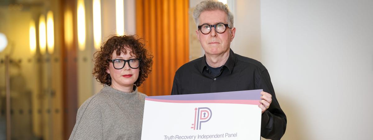 Truth Recovery Independent Panel Co-Chairs Professor Leanne McCormick and Professor Sean O'Connell.