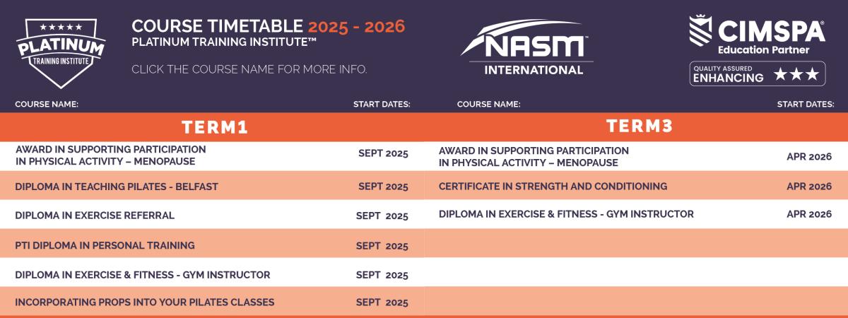 2025-2026 Timetable