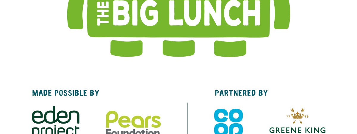 THE BIG LUNCH LOGO EDEN PROJECT WITH PARTNERS PEARS FOUNDATION COOP GREENE KING