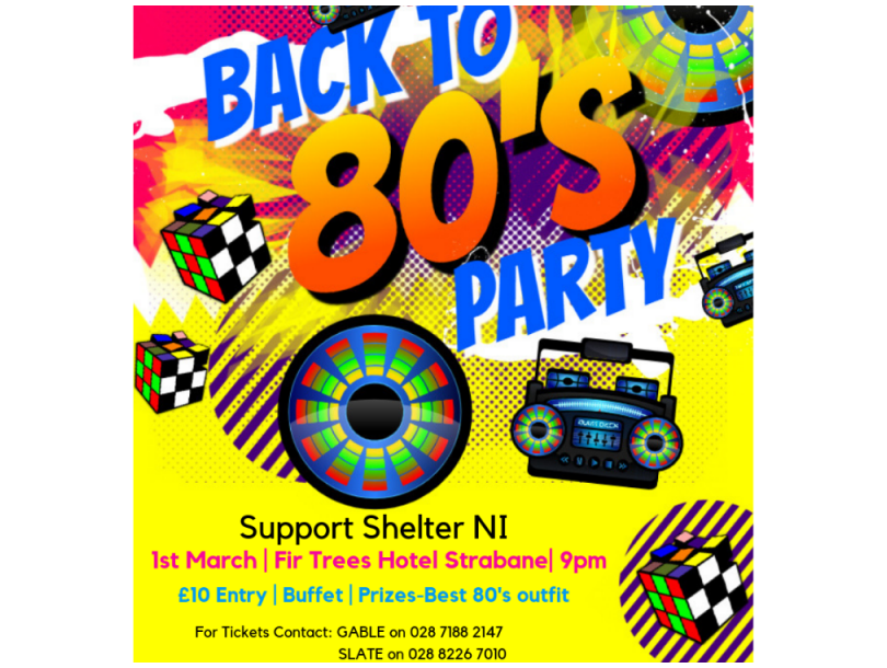 Back to the 80’s party to support Shelter NI