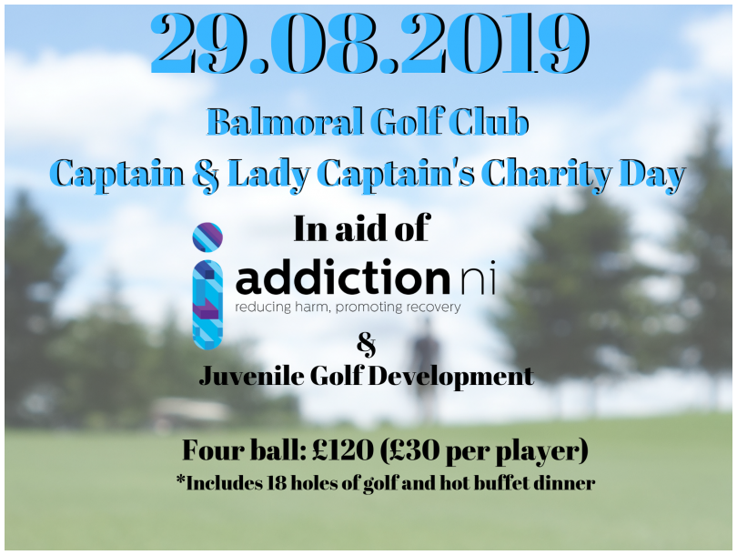 Balmoral Golf Club Charity Day in aid of Addiction NI