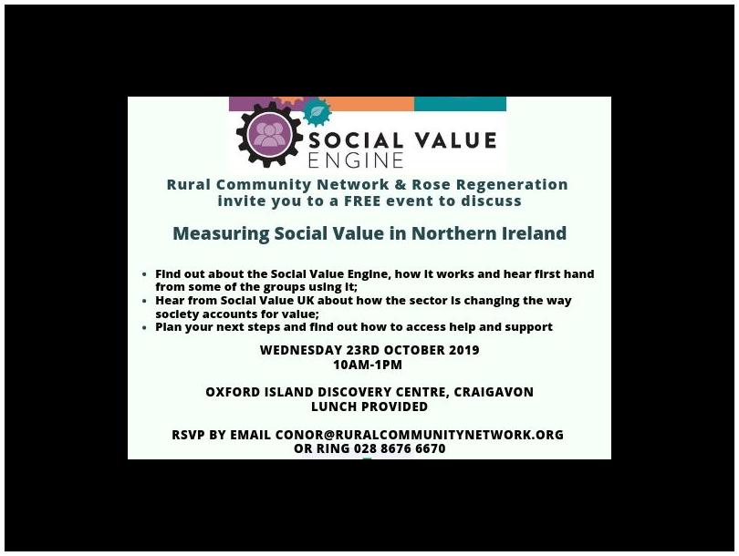 Invite to Measuring Social Value in Northern Ireland Seminar,
