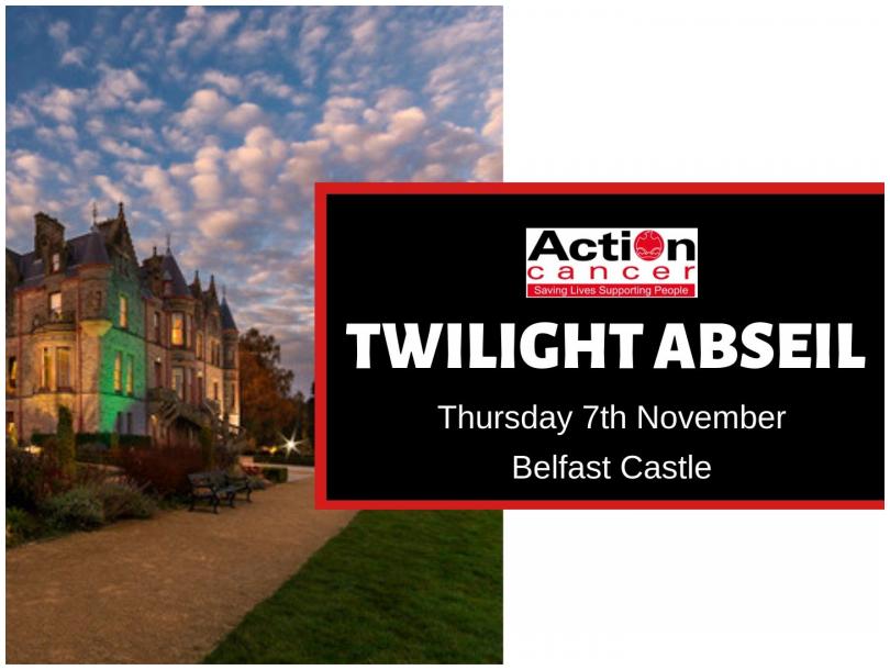 Twilight Abseil off Belfast Castle for Action Cancer