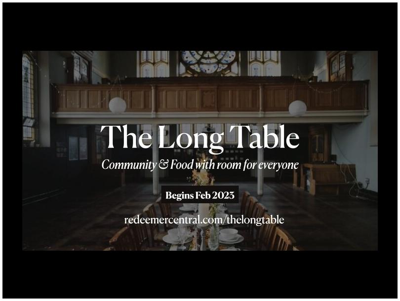 The Long Table- a community free meal for everyone