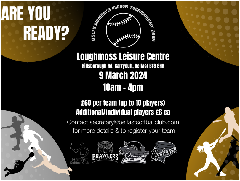 Flyer for women's indoor softball tournament