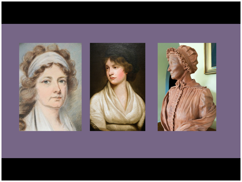 Image of Mary Wollstonecraft, Martha McTier and Mary Ann McCracken.