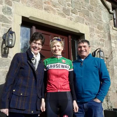 Vivienne Gilholm C&V Developments LTD, Susan Morgan Causeway Cycle Club and Colin Gilholm C&V Developments LTD.