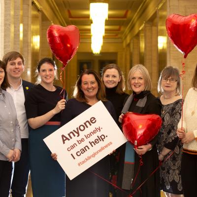 Age NI’s Dr Paschal McKeown, Marie Curie’s Craig Harrison, British Red Cross’s Mary Friel, MLA Paula Bradley, Carer NI’s Clare-Anne Magee, British Red Cross’s Sharon Sinclair, RCGP’s Dr Grainne Doran and British Red Cross’s Elizabeth Boyd.