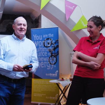 Individual volunteer winner John Lucas with Sustrans Volunteer Coordinator Rachael Ludlow-Williams 