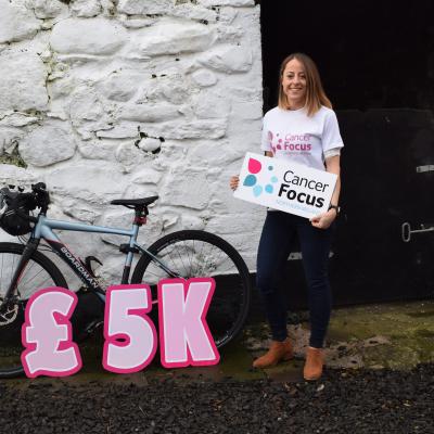 Cancer patient Julie Lillis, from Whiteabbey, cycled 300k to raise much-needed cash for Cancer Focus NI  