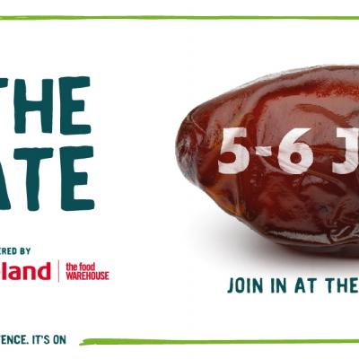Save the date for The Big Lunch 2021 a fruit date with date 5-6 june on it 