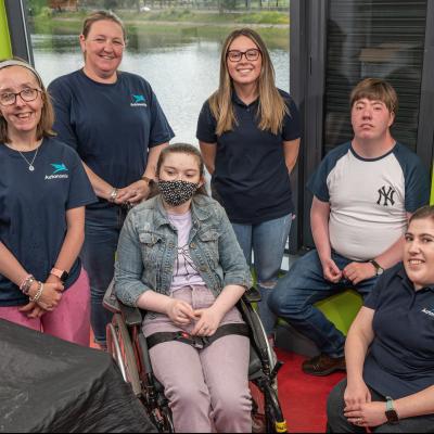 Autonomie staff, volunteers and participants at Shaftsbury Recreation and Community Centre in Belfast.