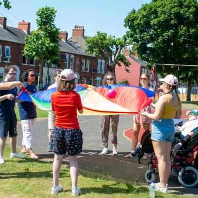 Participants enjoy group-based outdoor activities 