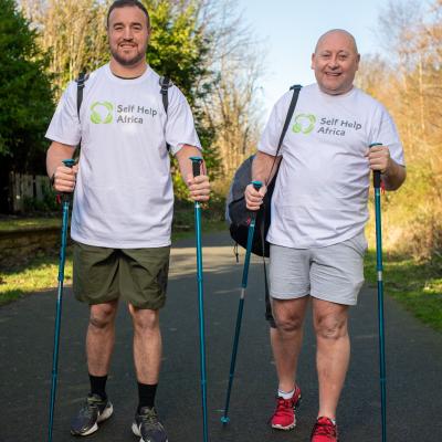 Self Help Africa Ambassador Rob Herring joins Denny Elliott, Head of Self Help Africa Northern Ireland, as he prepares for the charity’s Camino Walk. For more information, please contact Denny Elliott by email at denny.elliott@selfhelpafrica.net
