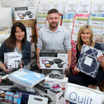 Caption L – R: Kathy Henry from local charity Homeless Connect is pictured with Aidan McCrea, Choice Housing and Carol Ervine, Group Director of Tenant & Client Services at Choice Housing. The local housing association has partnered with local charity Homeless Connect to provide people moving from homelessness into a new tenancy with much needed support as they begin their tenancy journey.