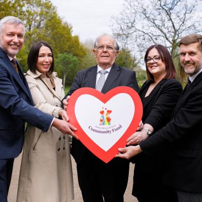 James Brown MBE is joined by Julian Hodgkinson, Regional Development Director; Beverley Brown, Marketing Manager; Emma Moore, Branch Development Manager and Andrew Neale, Branch Manager; at the launch of James Brown & Sons £20,000 Community Fund which will fund grass-roots good causes provided by local charities and not-for-profit organisations working to benefit people in Belfast and the surrounding areas. www.jamesbrownfuneraldirectors.com