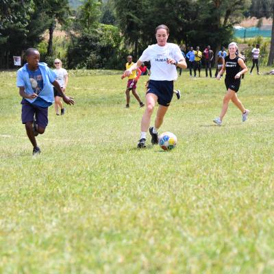 Jane Adams at the Plant the Planet Games with Self Help Africa in Kenya. www.selfhelpafrica.org