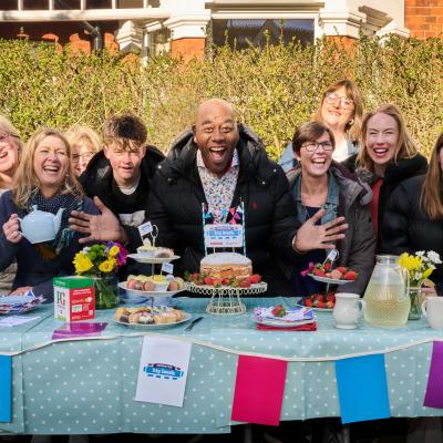 Ainsley Harriott, Ambassador to The Big Lunch and Coronation Big Lunch, is urging the people of NI to take part in a 'Big Knock' to invite neighbours to join in Coronation Big Lunch celebrations. www.coronationbiglunch.com