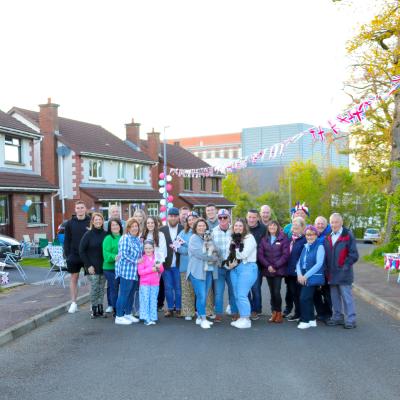 Friends and neighbours in Lakeview Crescent, Newtownabbey, joined together at one of thousands of Coronation Big Lunch events taking place all across Northern Ireland this weekend.