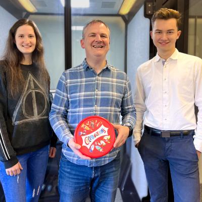 Image left to right: Johanna Bindlehner, Ciaran Connolly  and Kai Dzino. Missing from photo: Elias Mistelbauer.