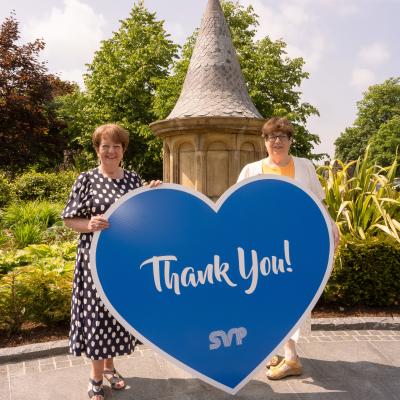 SVP Regional President for the Northern Region, Mary Waide, is pictured with SVP National President, Rose McGowan.