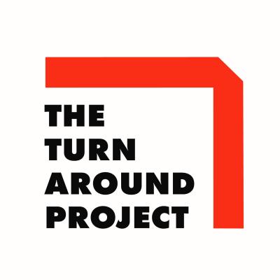 The Turnaround Project Loga - black text with red half border