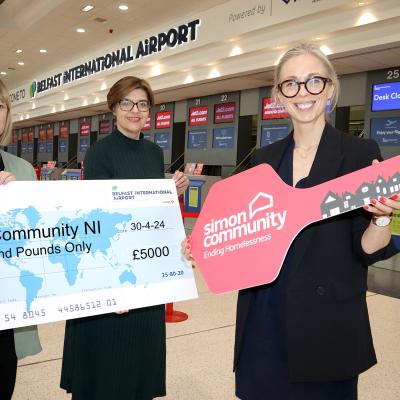 Jaclyn Coulter, Human Resources Manager, Belfast International Airport, Deborah Harris Public Relations and Marketing Manager, Belfast International Airport and Harriett Roberts, Director of Growth and Engagement, Simon Community NI.