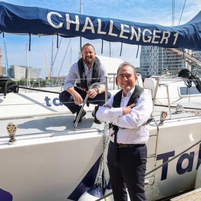 The Tall Ships Youth Trust, a youth development and outdoor learning charity, has outlined its plans for future growth in Northern Ireland. Pictured is chief executive Alastair Floyd alongside trustee and partner at EY Philip d’Ornano.