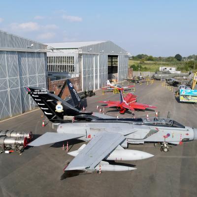 Part of the Heritage Collection of Aircraft and Helicopters in the compound outside their authentic Second World War hangars at Maze Long Kesh, just 5 minutes outside LISBURN.