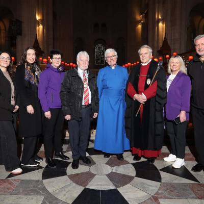James Brown & Sons hosted a candlelit service, ‘Light Up The Night’, in St Anne’s Cathedral, celebrating people throughout Northern Ireland who are no longer with us. The service was attended by High Sheriff of Belfast Cllr Sammy Douglas, The Dean of Belfast, Very Rev Stephen Forde, staff of James Brown & Sons and representatives of Cruse Bereavement Support Northern Ireland. www.jamesbrownfuneraldirectors.com