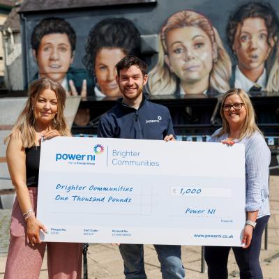 Pictured (L-R) is Selina Casey (founder of The White Butterfly Foundation), Power NI representative Barry Rogan and The White Butterfly Foundation representative Sharon Tosh.